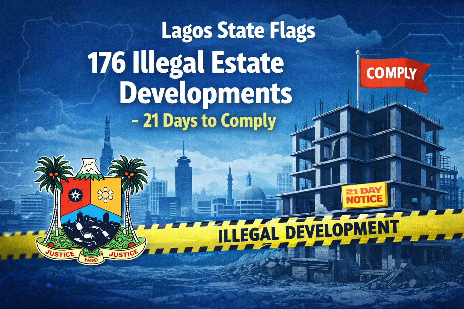 Lagos State Flags 176 Illegal Estate Developments - 21 Days to Comply